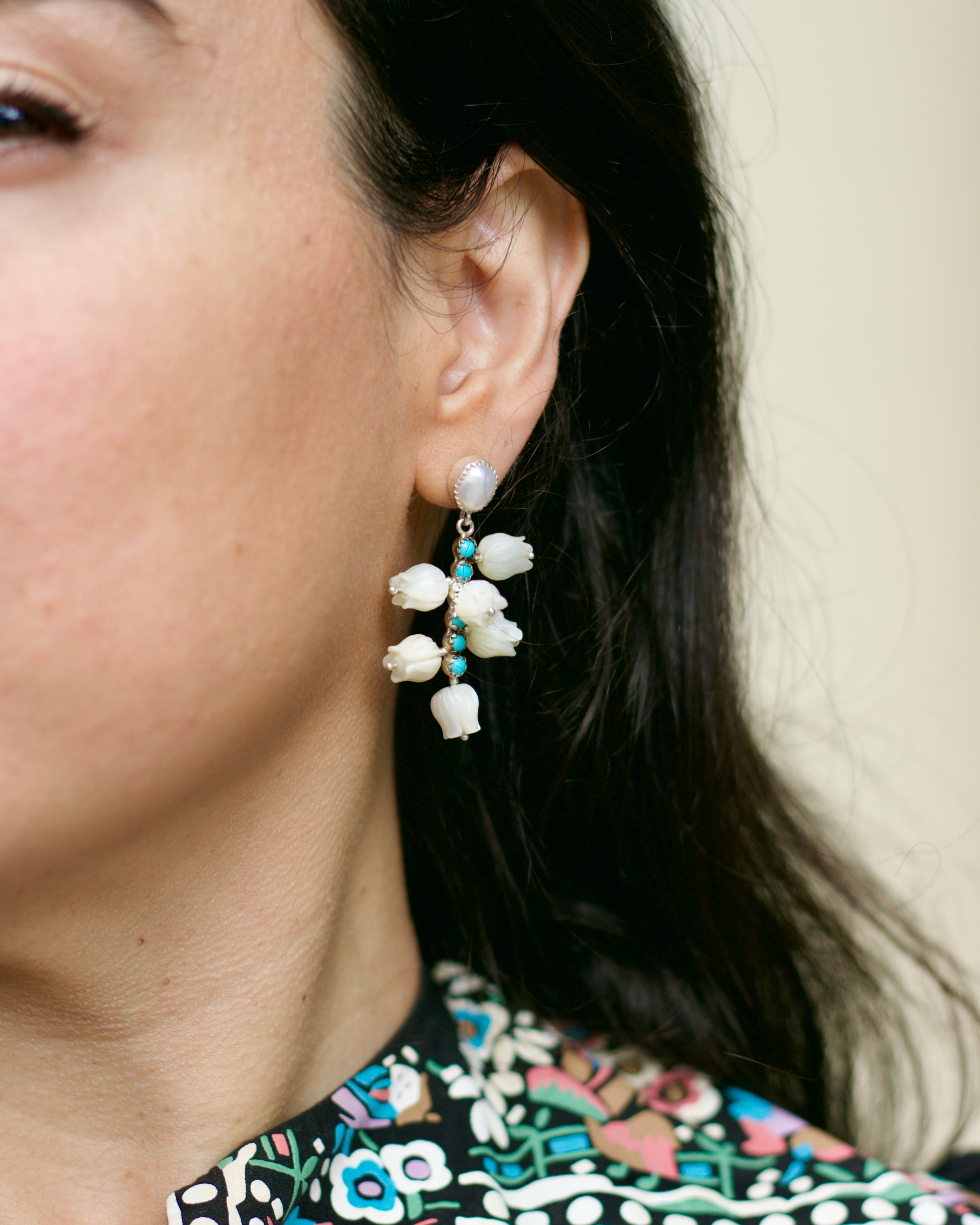 Blue Lilly Earrings