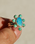 Opal and Turquoise Ring - Size 6