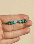 Sweetheart Turquoise Ear Climber Pair - Mixed Turquoise