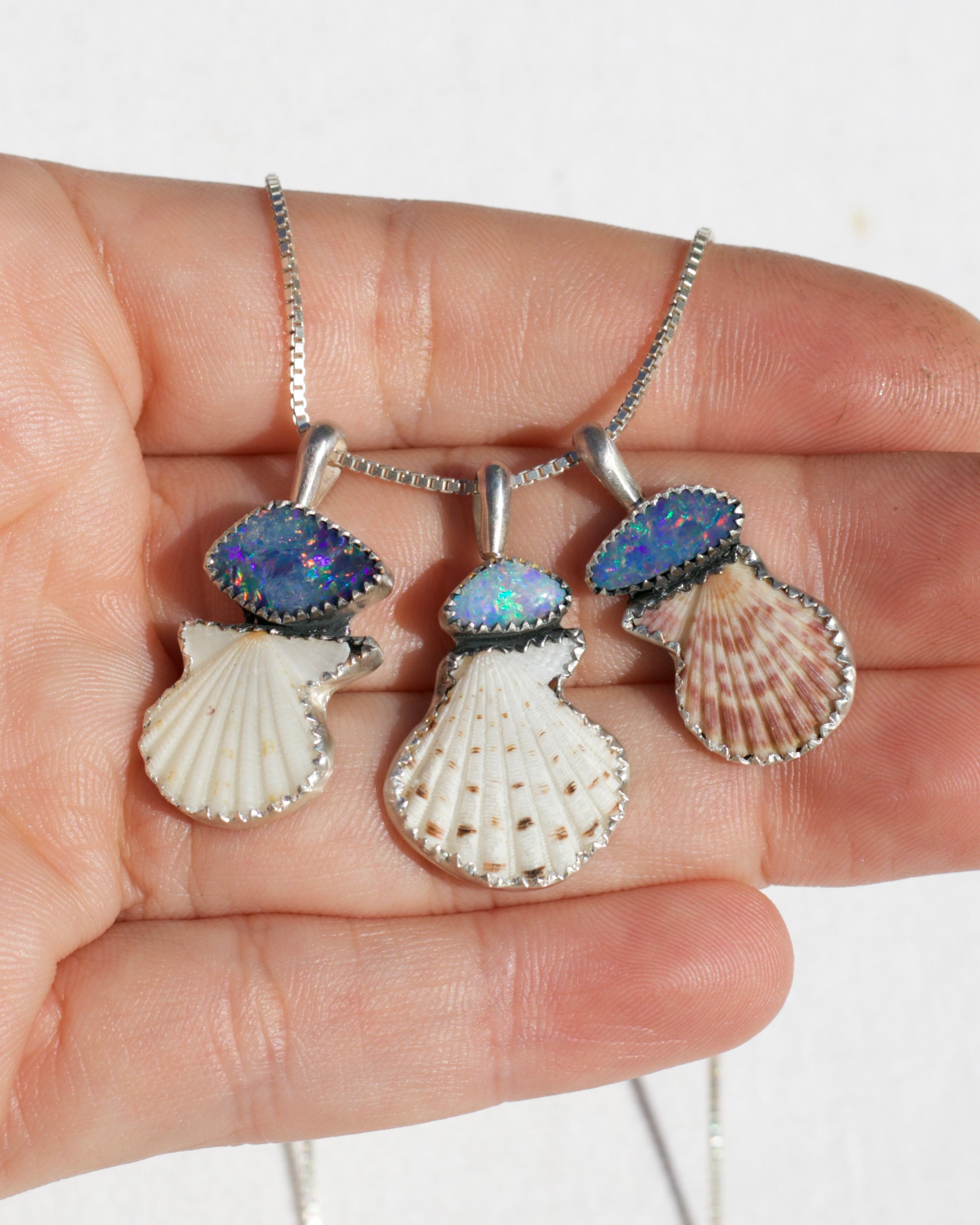 Opal and Shell Necklace 