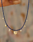 Lapis Lazuli and Gold Mermaid Necklace