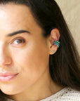 All Green Turquoise Ear Cuff