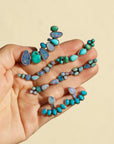 Sweetheart Turquoise Ear Climber Pair - Mixed Turquoise