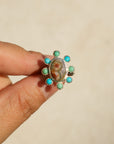 Ocean Jasper and Turquoise Ring - Size 6.5