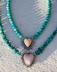 Strong Heart Chocker / Necklace with Turquoise Chain