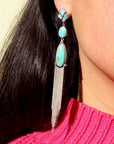 Stevie Earrings in Turquoise