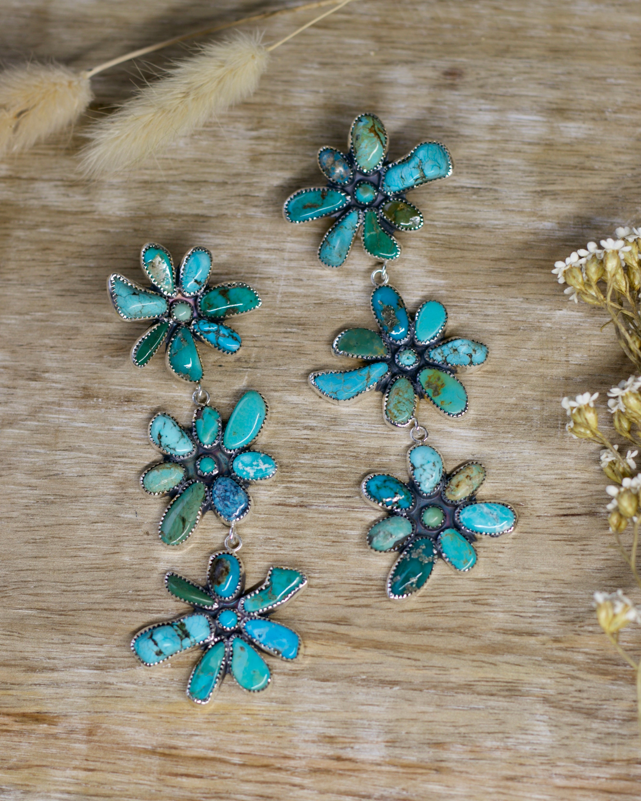 Turquoise Bouquet Earrings.