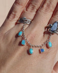 Opal and Turquoise Chain Ring 