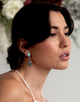 Turquoise and Moonstone Earrings