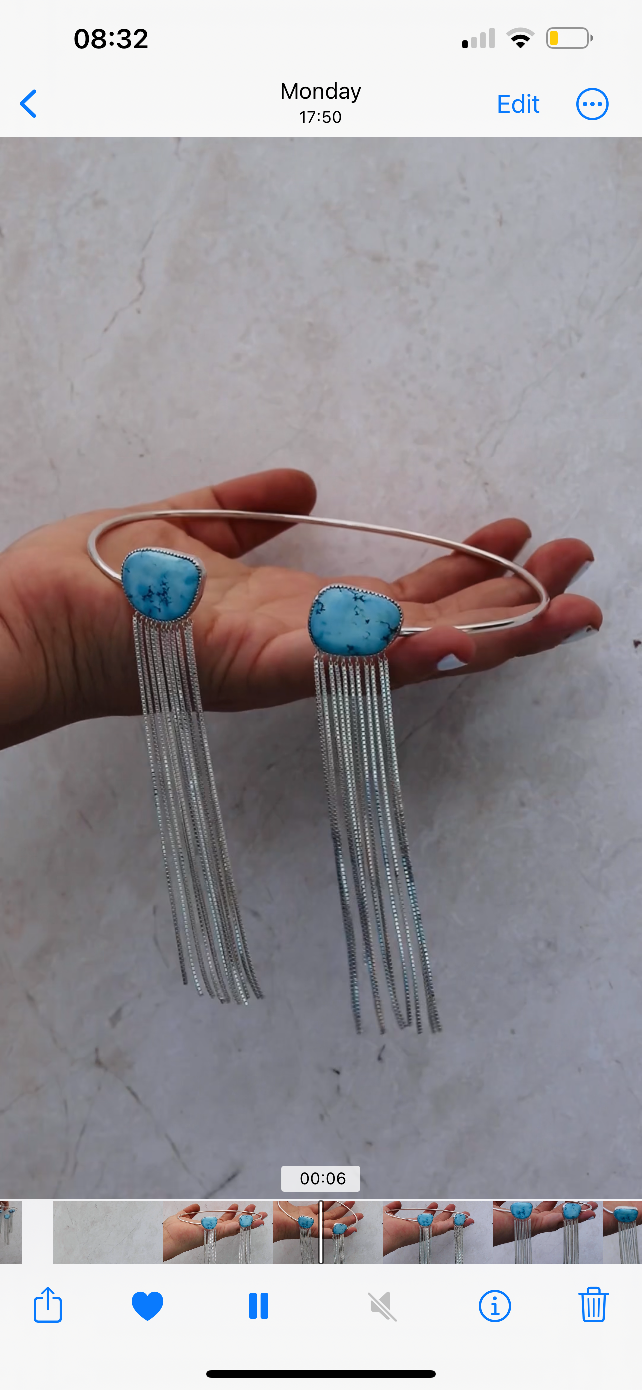 Choker Lavender Turquoise