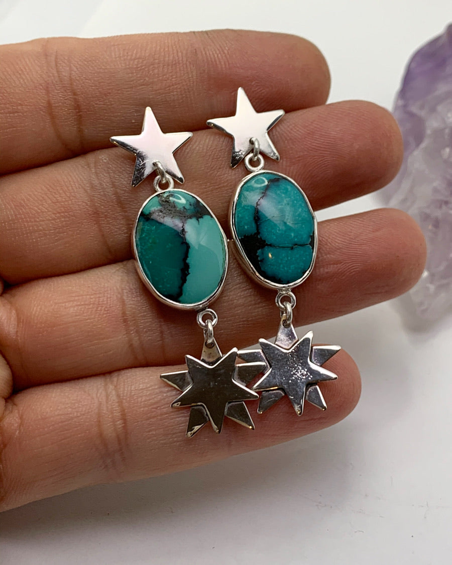 Starburst Turquoise Earrings