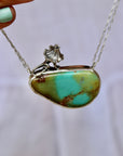 Frilled Neck Lizard Turquoise necklace.