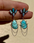 Made to Order-Stevie Earrings Turquoise and Opal
