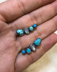 Sweet Turquoise and Moonstone Ear Climber Pair