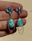 Made to Order-Stevie Earrings Turquoise and Opal