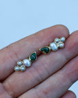 14k Gold Sweetheart Turquoise and Fresh Water Pearl Ear Climber