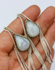 Double Earrings Turquoise and Moonstone