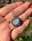 Opal and Turquoise dot pendant.