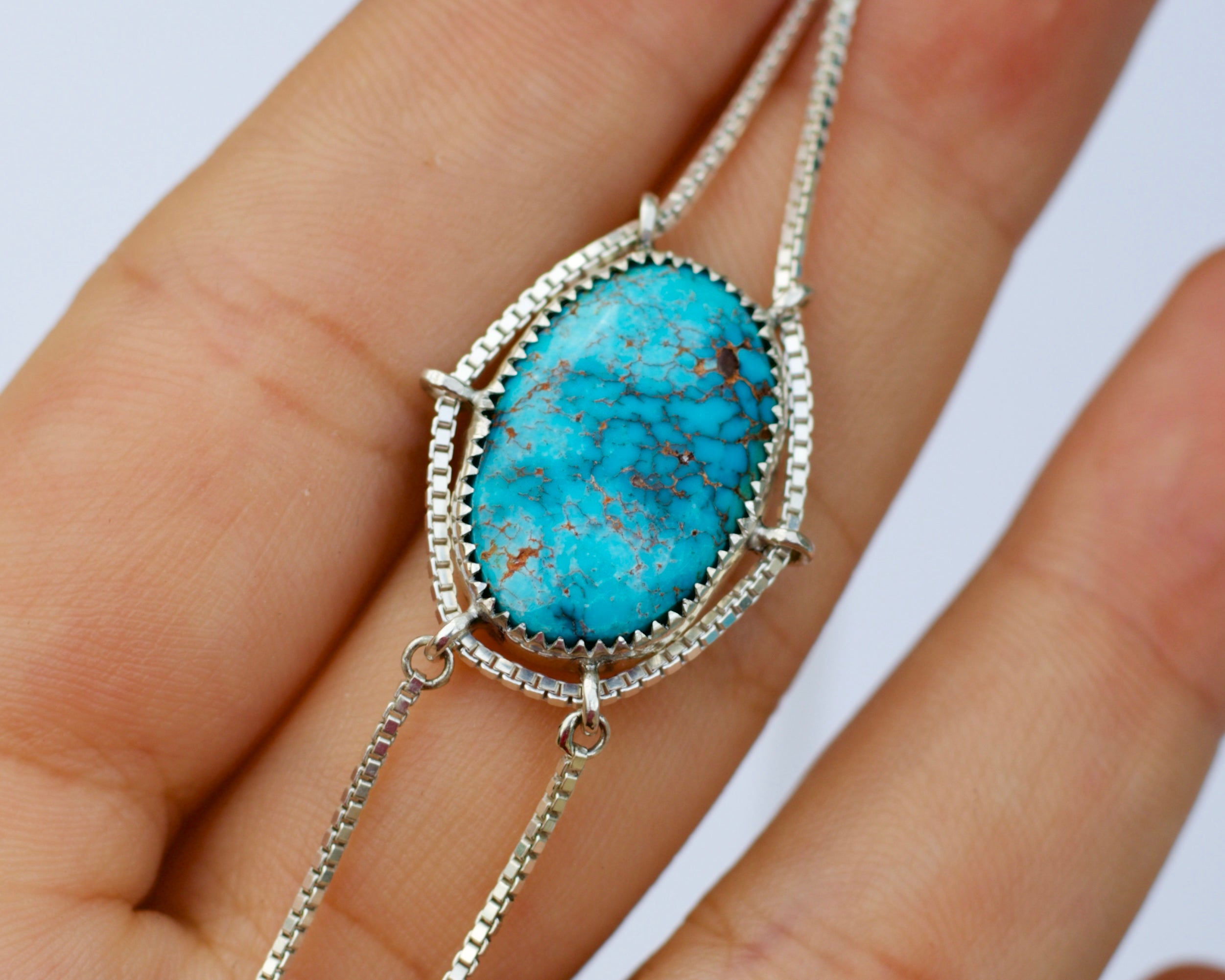 Hang in There. Turquoise Lariat Necklace