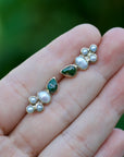 14k Gold Sweetheart Turquoise and Fresh Water Pearl Ear Climber