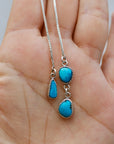 Hang in There. Turquoise Lariat Necklace