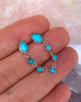 Turquoise Double Stud with Chain