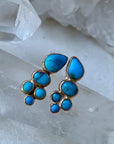 Gold Sweetheart Turquoise Ear Climber