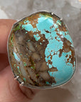 Royston Chunky Turquoise Ring with 4 claws.