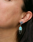 Made to Order-Stevie Earrings Turquoise and Opal