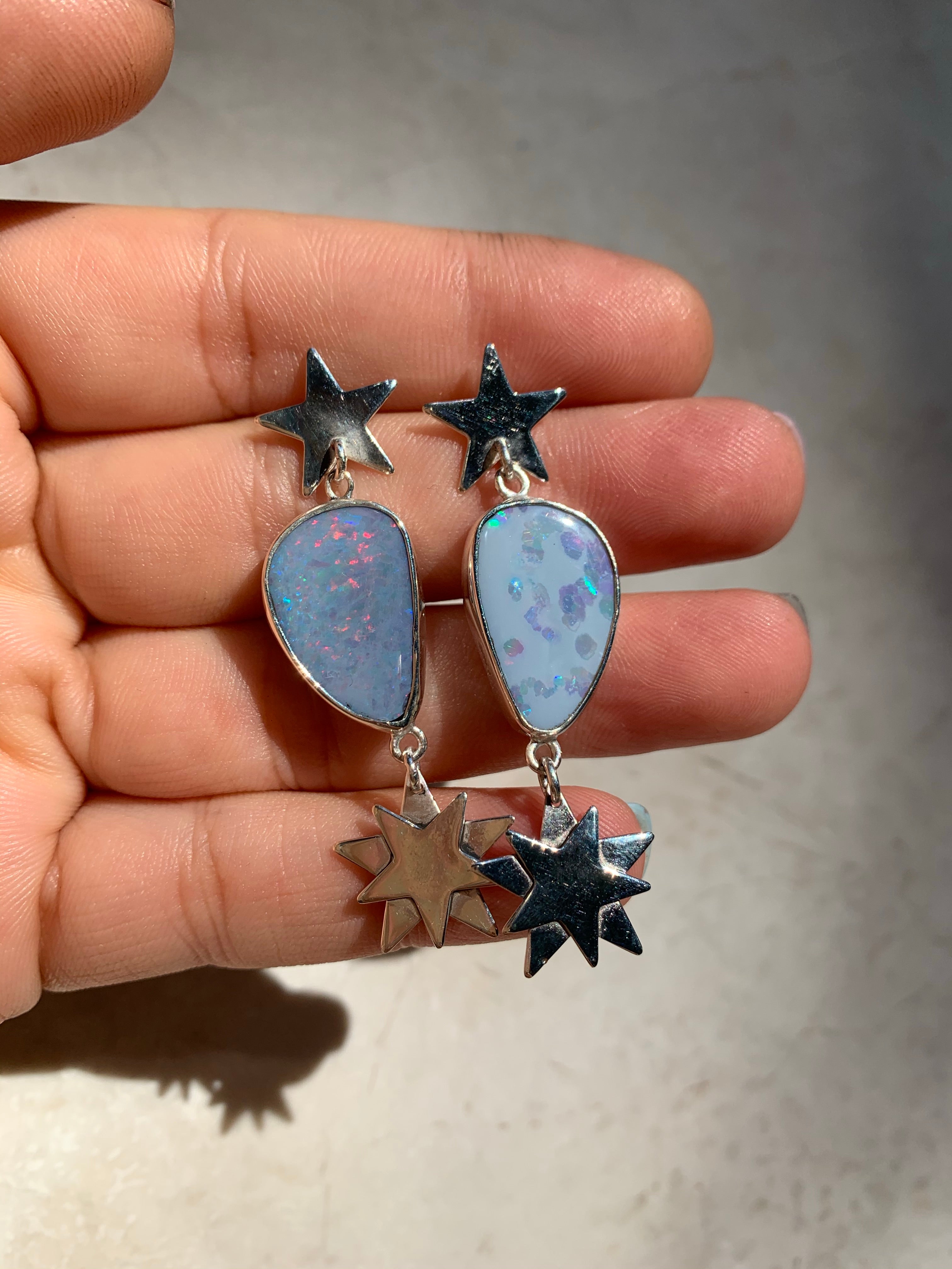 Starburst Opal Earrings