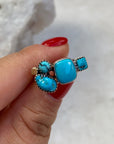 Turquoise Gold dot ring. Size 7.6