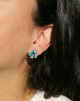 Pre-Order Plume Earrings. Turquoise and Opal