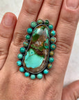 Mega Royston Turquoise Cluster Ring