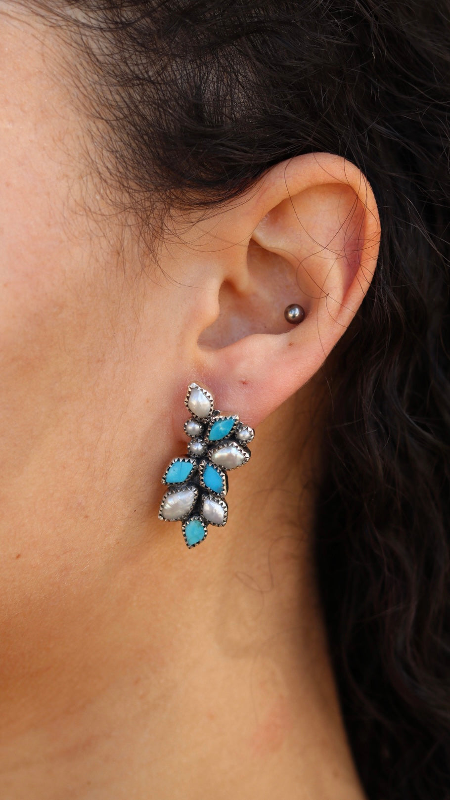 All Turquoise Dreaming Climber and Drop Earrings 