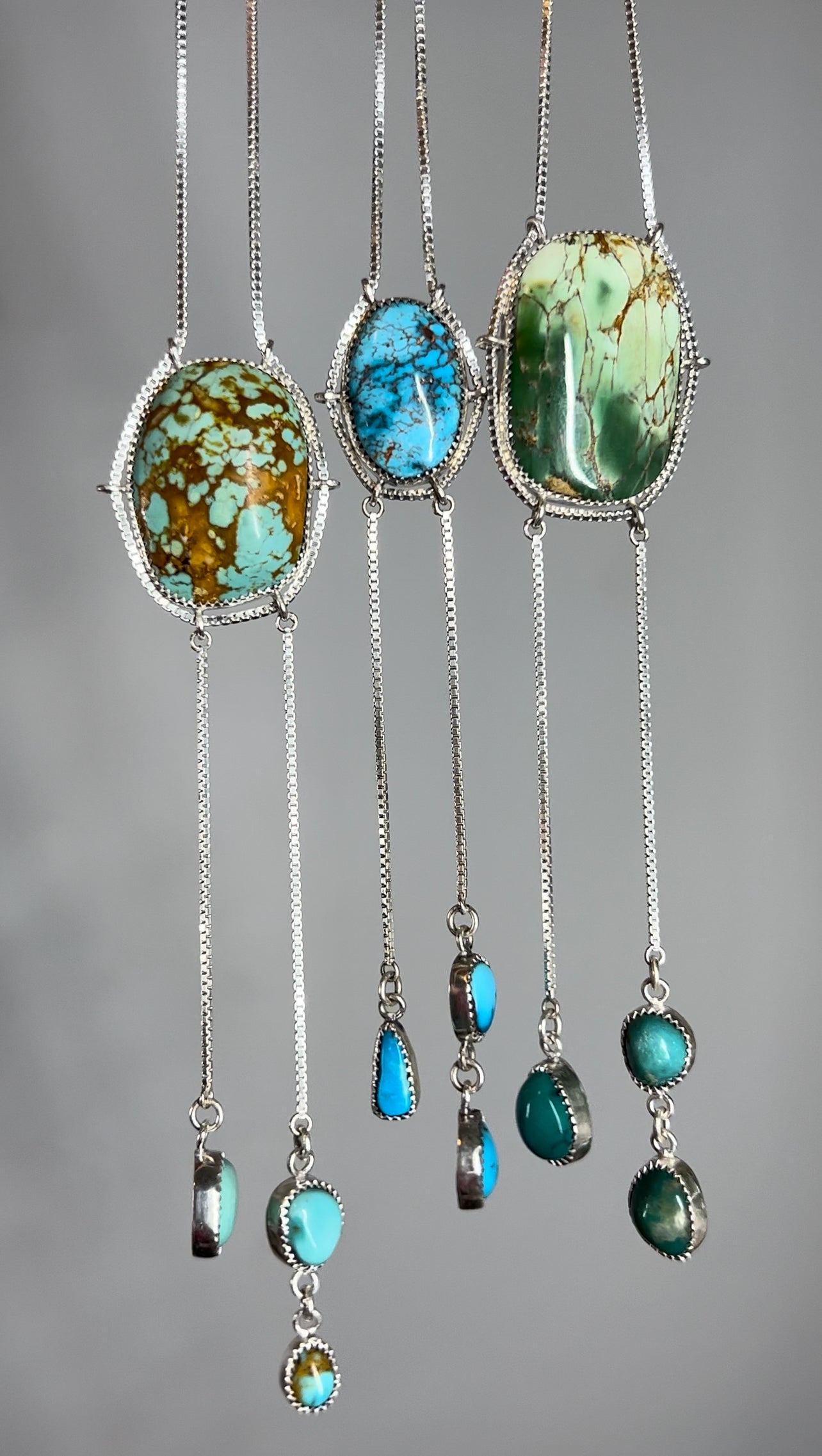 Hang in There. AUS Turquoise Lariat Necklace