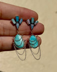 Made to Order-Stevie Earrings Turquoise and Opal