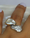 14k Gold and Sterling, Fresh Water Pearl ring