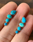 Sweet Turquoise Ear Climber Pair