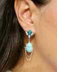 Made to Order-Stevie Earrings Turquoise and Opal