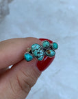 Turquoise Gold dot ring. Size 7