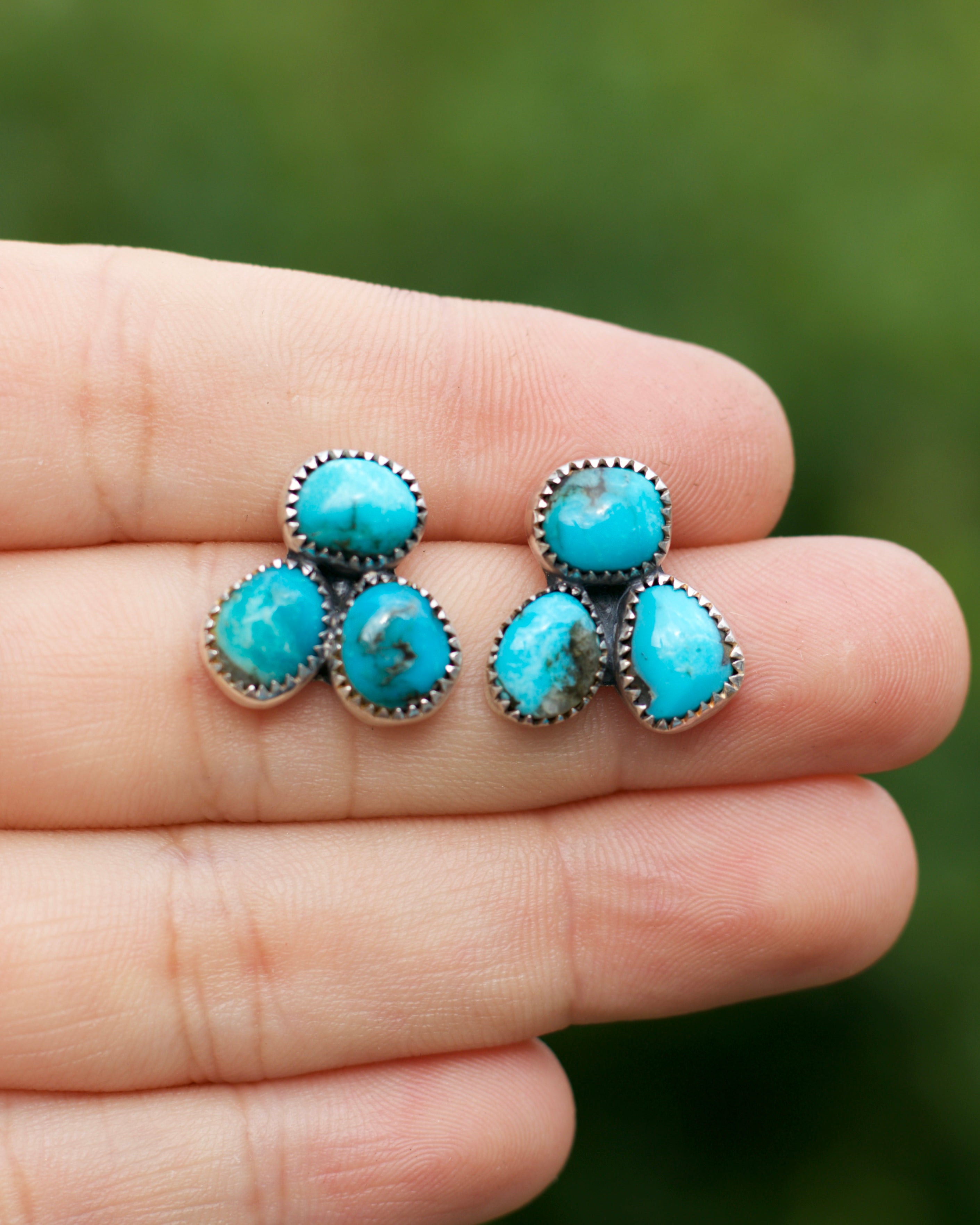 Flow Earrings Turquoise Trio