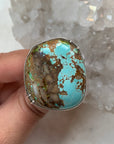 Royston Chunky Turquoise Ring with 4 claws.