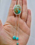 Hang in There. AUS Turquoise Lariat Necklace