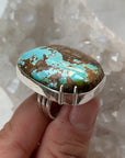 Royston Chunky Turquoise Ring with 4 claws.