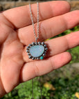 Opal and Turquoise dot pendant.