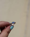 14k Gold and Sterling Australian Opal ring - Size 4.5p