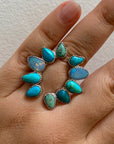 Open Arms Turquoise and Opal Ring.