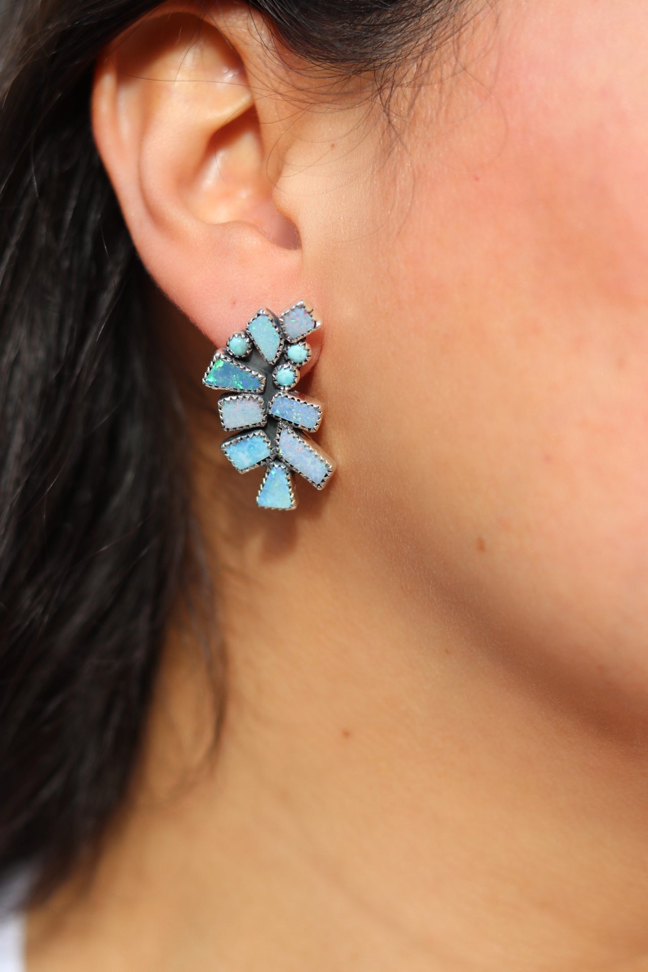 Turquoise Dreaming Climber and Drop Earrings