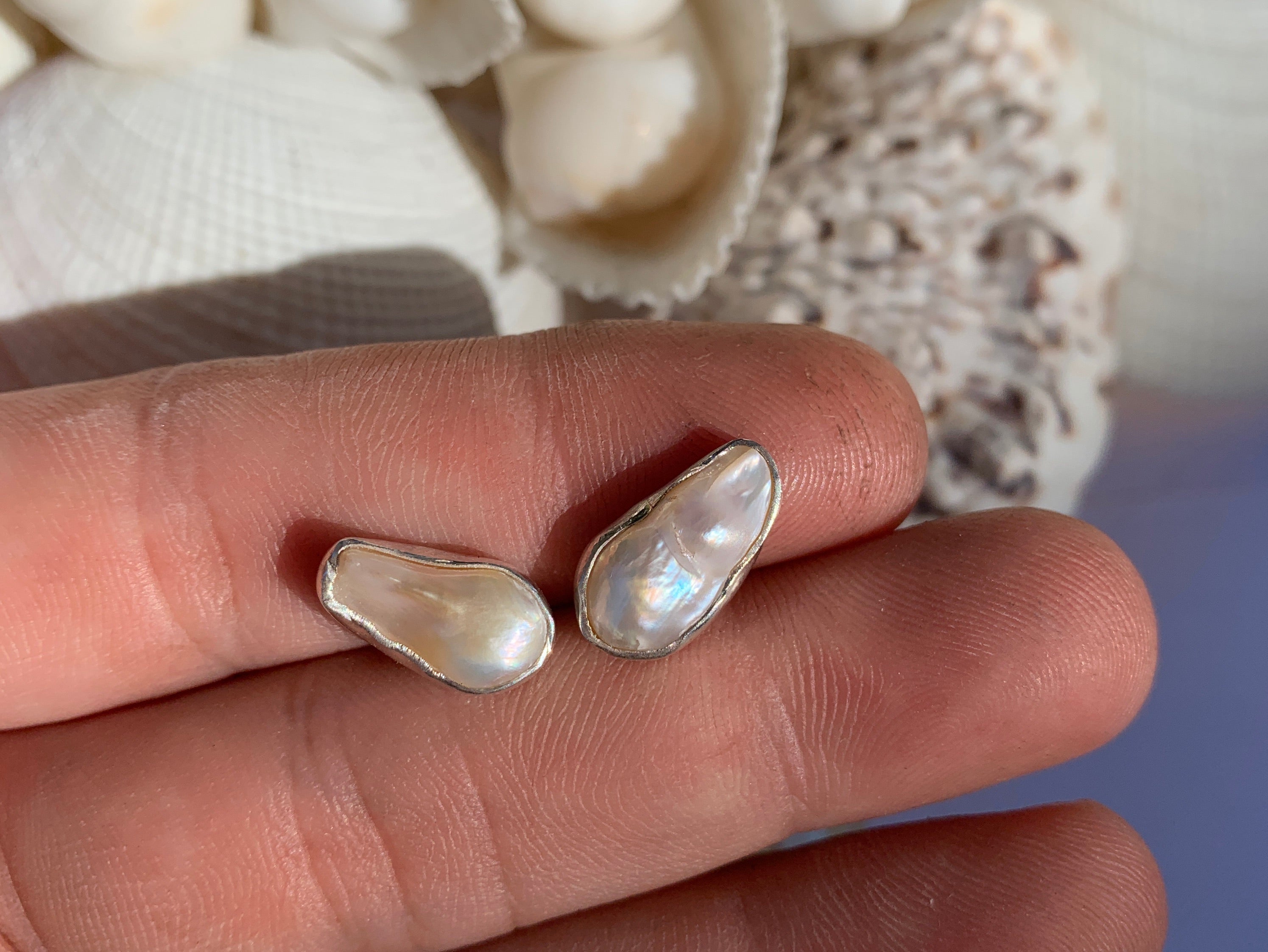 Fresh Water Pearl Ear Climbers