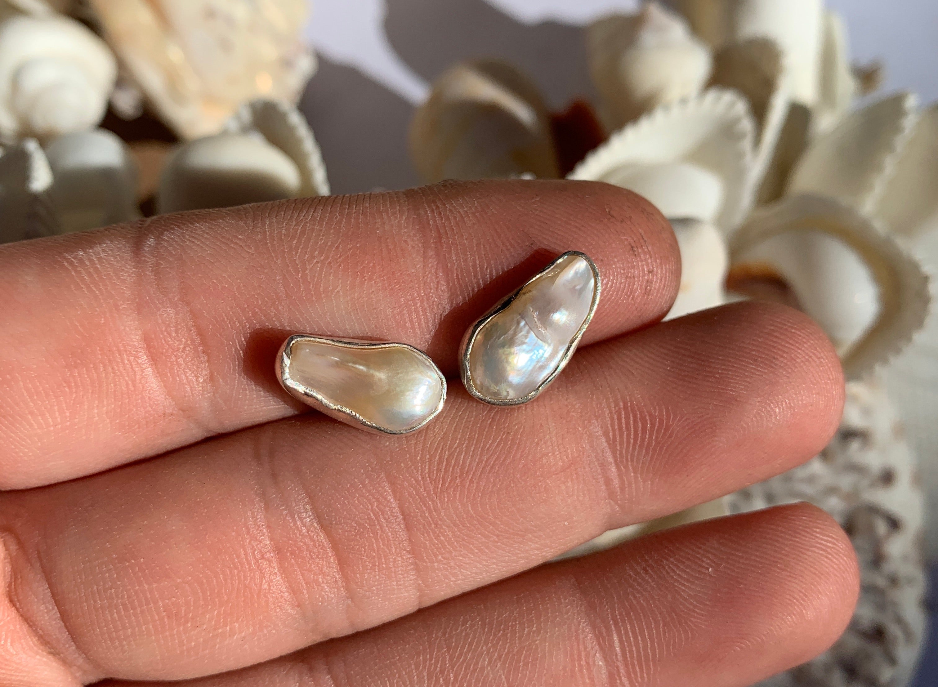 Fresh Water Pearl Ear Climbers